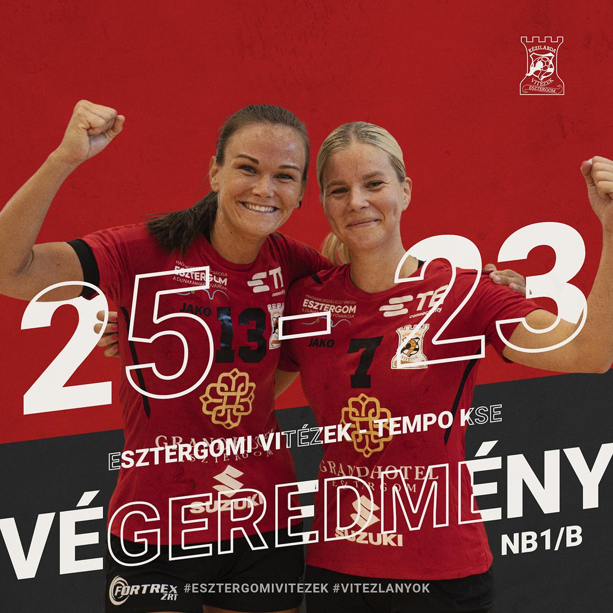 Esztergomi Vitézek  - Tempo KSE 25:23 (13:11)