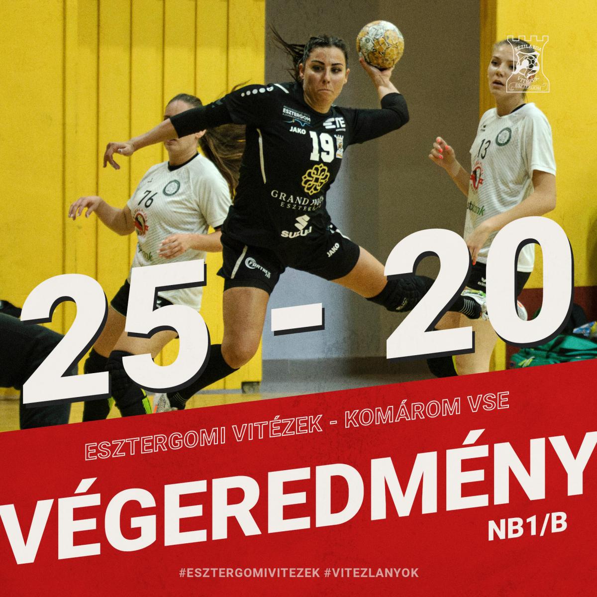 Esztergomi Vitézek - Komárom VSE 25:20 (13:11)