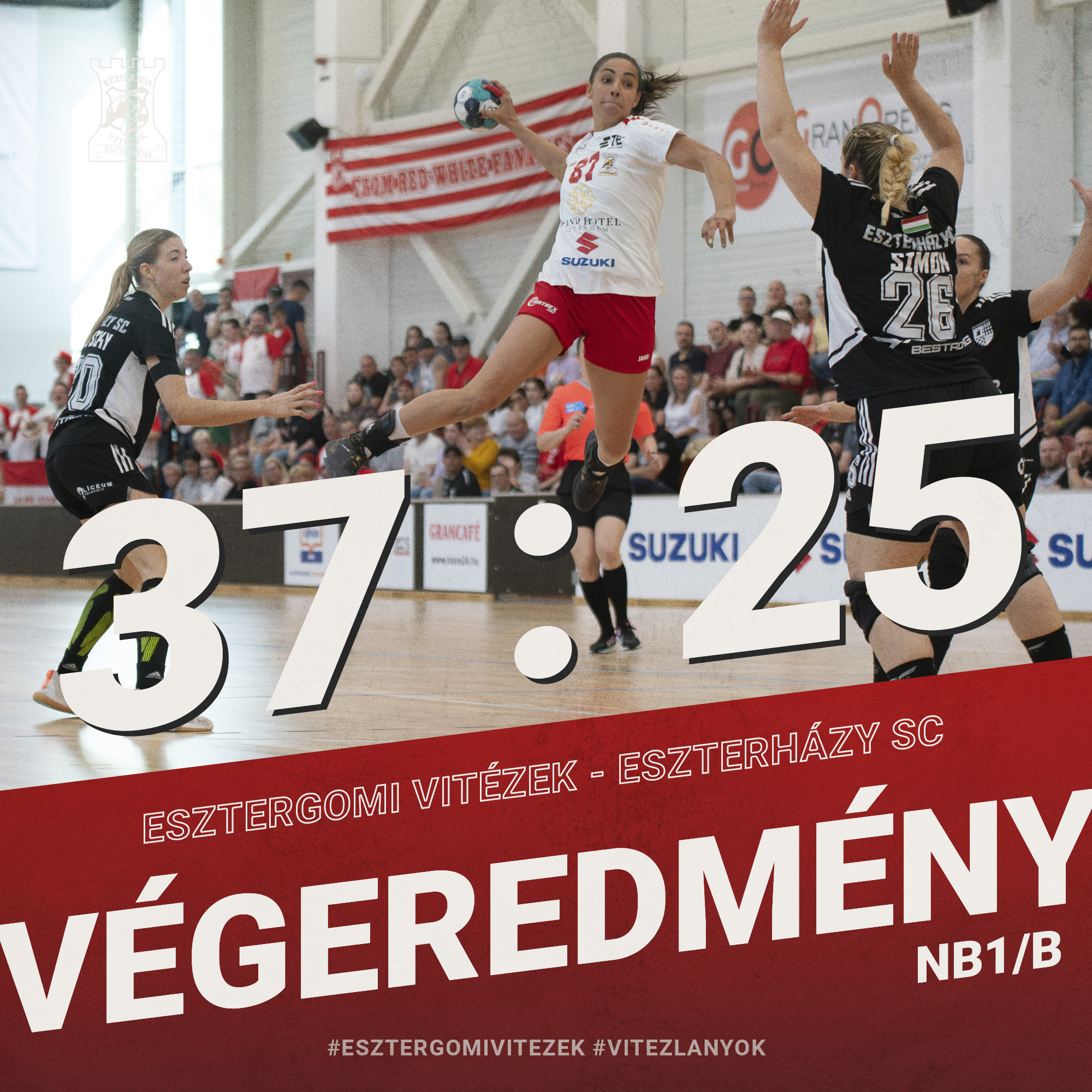 Esztergomi Vitézek - Eszterházy SC 37:25 (20:15)